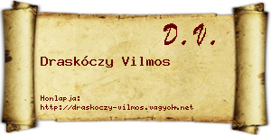 Draskóczy Vilmos névjegykártya