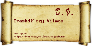 Draskóczy Vilmos névjegykártya