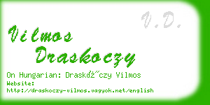 vilmos draskoczy business card